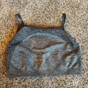 GYMSHARK Gray Sleeveless Crop Top/Sports Bra